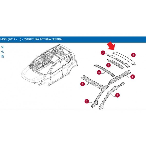 Aerofolio Painel Tampa Traseira Fiat Mobi 2016 2021 52030129