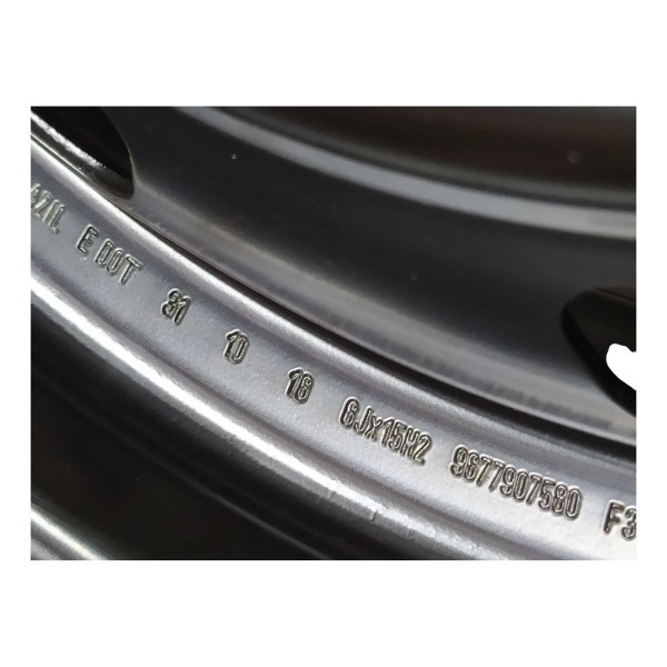 Roda Avulsa Aro 15 Aco Estepe Pneu Peugeot 208 1.2 2016 2022