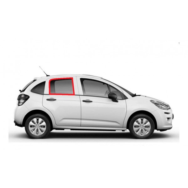 Guarnicao Vidro Traseiro Citroen C3 Tendance 2017 Direito Preto