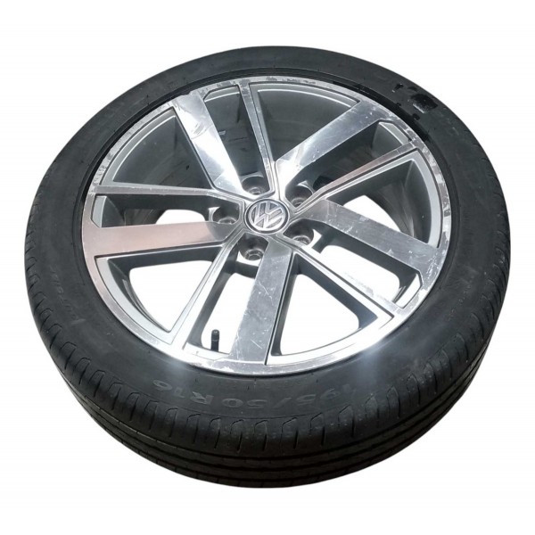 Roda Avulsa Aro 16 5x100 Vw Fox Run 1.6 Msi 2016 5z0601025bc Prateado