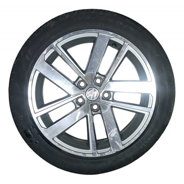 Roda Avulsa Aro 16 5x100 Vw Fox Run 1.6 Msi 2016 5z0601025bc Prateado