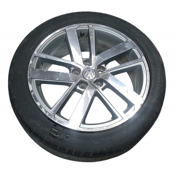 Roda Avulsa Aro 16 5x100 Vw Fox Run 1.6 Msi 2016 5z0601025bc Prateado