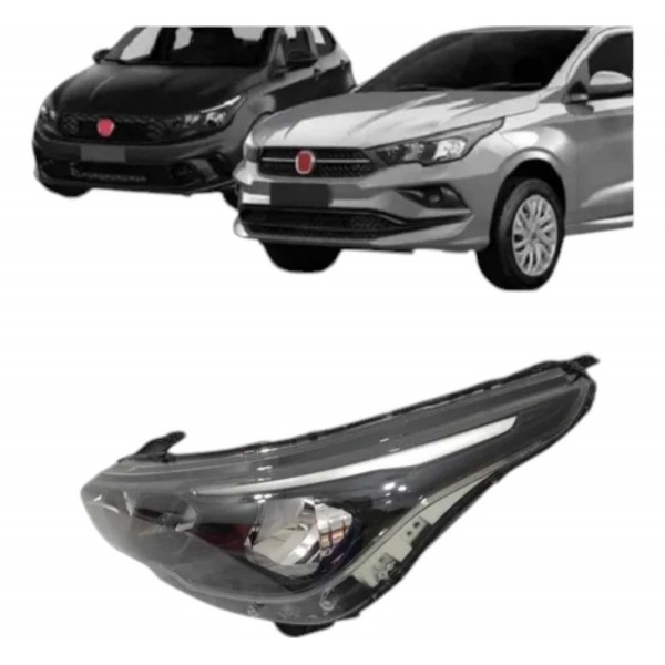 Farol Fiat Argo Cronos 2018 2023 Esquerdo Sem Led Sem Drl Esquerdo/motorista