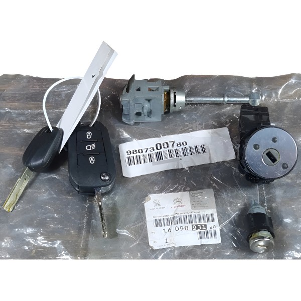 Miolo Chave Cilindro Comutador Peugeot 208 1609893180 Verde-escuro