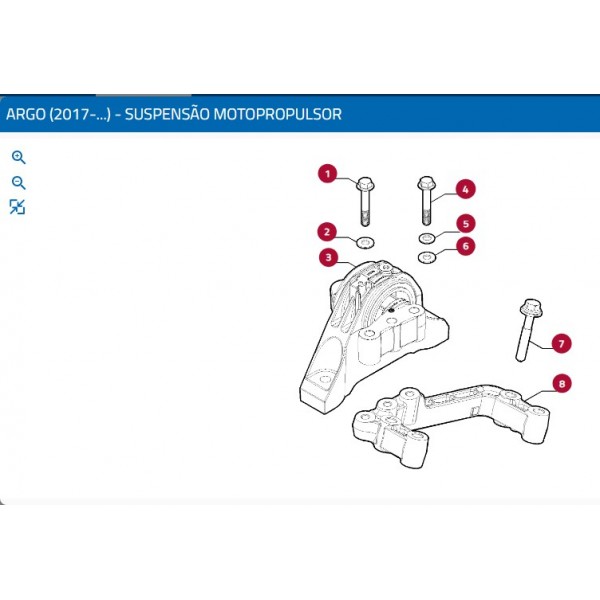 Coxim Motor Fiat Argo Cronos 1.8 2017 Direito 51987509