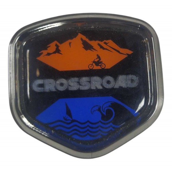 Emblema Adesivo Traseiro Crossroad Fiat Strada 50290080 Preto