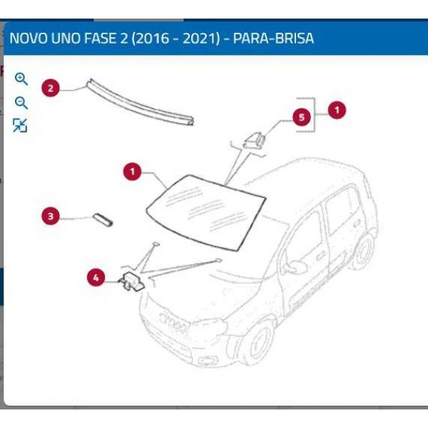 Parabrisa Dianteiro Fiat Uno 2015 2021 51917516 Fumê