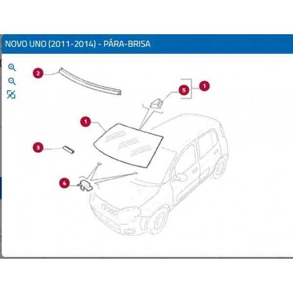 Parabrisa Dianteiro Fiat Uno 2015 2021 51917516 Fumê