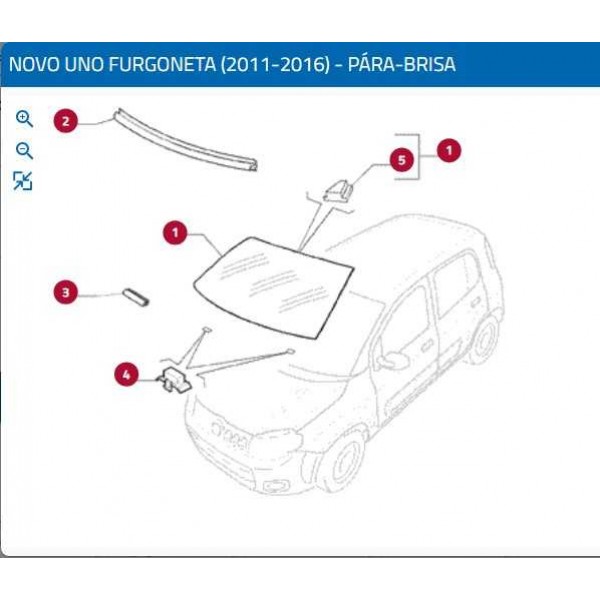Parabrisa Dianteiro Fiat Uno 2015 2021 51917516 Fumê