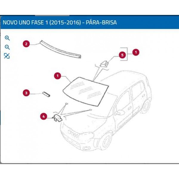 Parabrisa Dianteiro Fiat Uno 2015 2021 51917516 Fumê