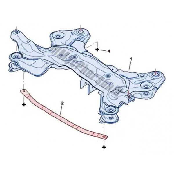 Barra Inferior Agregado Dianteiro Citroen C3 2003 2012 5081r