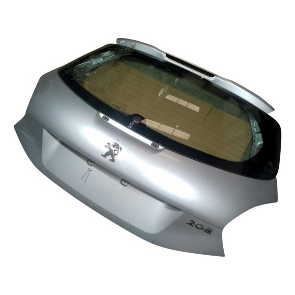 Tampa Traseira Porta Mala Peugeot 208 Active 1.5 2014 Prateado