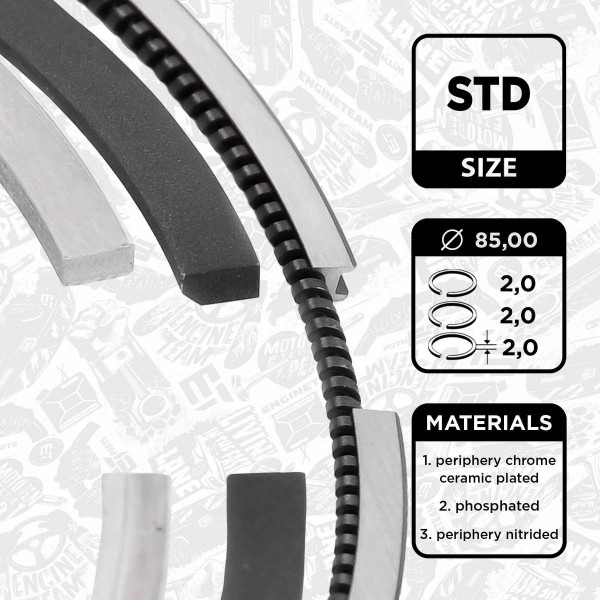 Jogo Anel Fiat Ducato Jumper Boxer 2.0 16v Td 1607401380