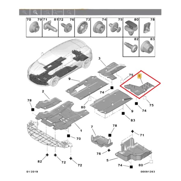 Defletor Assoalho Tanque Citroen Ds5 2014 1.6 Thp Esquerdo