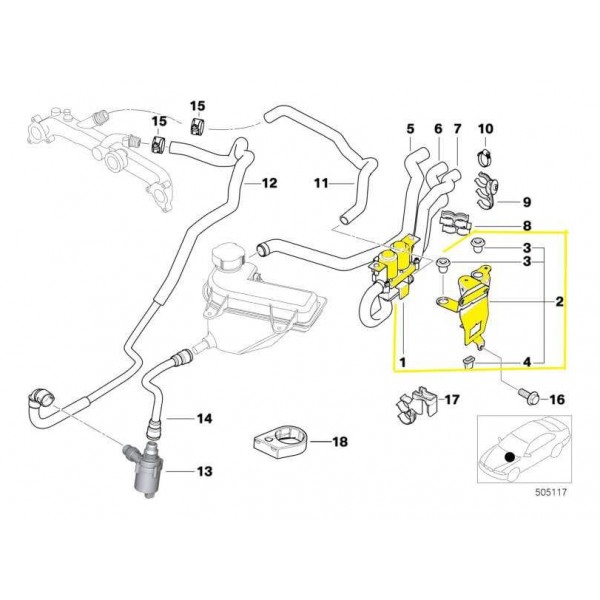 Valvula Aquecedor Ar Quente Bmw X5 4.4is 2004