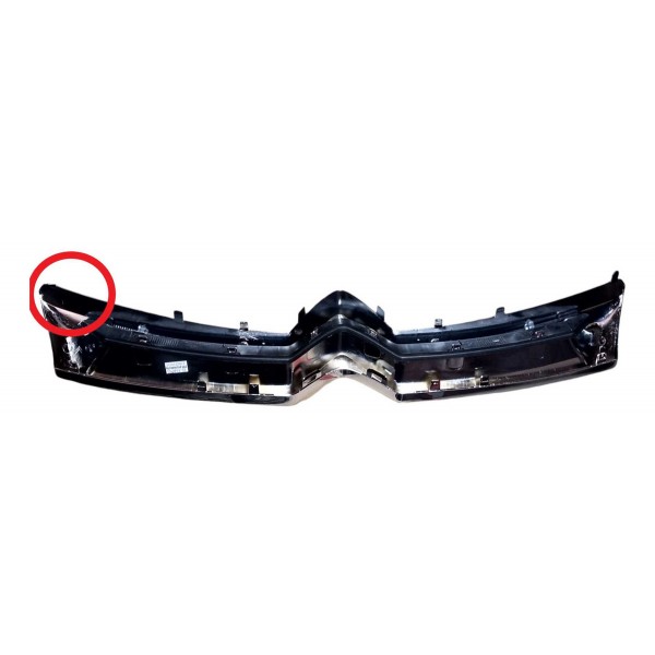 Friso Moldura Grade Radiador Citroen C3 2013 2019 Detalhe Prateado