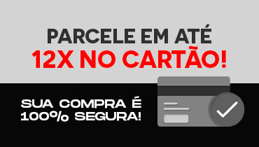 Parcele suas compras em 12x no cartão - sua compra é 100% segura